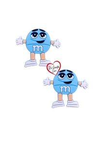 Shoe Charms 2 Blue Shoe Charms PVC Charms M&M Shoe Charms for Crocs - Picture 1 of 1