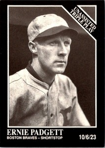 1991 Conlon Collection TSN Ernie Padgett #206 Boston Braves Baseball Card