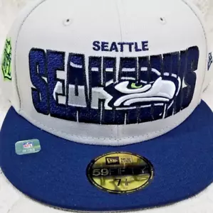 CAPPELLO SEATTLE SEAHAWKS UFFICIALE 2023 NFL DRAFT MONTATO 7 7/8 - Foto 1 di 18