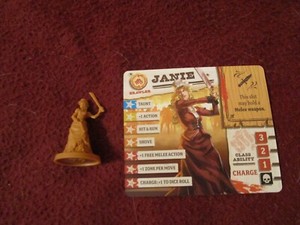 Zombicide Undead or Alive Janie Kickstarter exclusive (Kim Dickens) w/ card