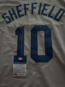 Gary Sheffield SIGNED Los Angeles Dodgers Jersey PSA Authentic - Picture 1 of 3