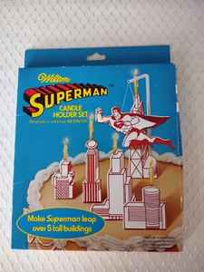 Wilton Superman Candle Holder Set - Picture 1 of 4