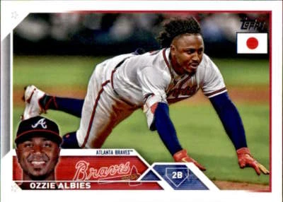 2023 Topps Japan Edition #113 Ozzie Albies Atlanta Braves - Image 1 of 2