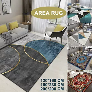 Modern Floor Carpet Mat Rug Area Carpet Large Soft Bedroom Living Room Anti-Slip - Picture 1 of 23