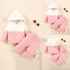 Newborn Baby Girls Bear Hooded Long Sleeve Hoodie Tops Pants Outfit Clothes Set