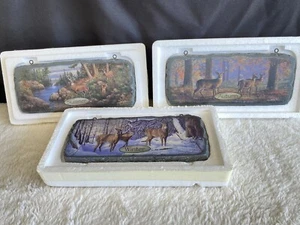 Bradford Exchange Welcome to the Wilderness Collection 3 Plates 2011 Limited Ed - Picture 1 of 9