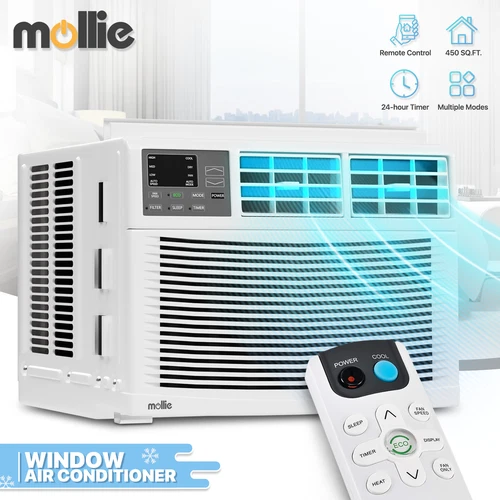 8000,12000 BTU Window Air Conditioner Ultra Quiet AC Unit Dehumidifier w/Remote