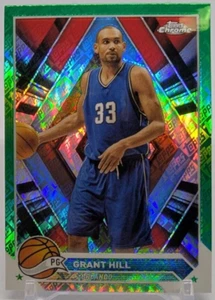 🏀2023-24 Topps Chrome Grant Hill GREEN TOPPS LOGOFRACTOR #111 Magic🏀 - Picture 1 of 3