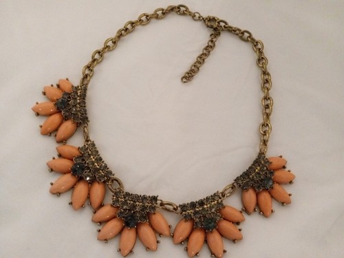 VETEMENTS Collana Statement Strass Rosa Lucite e Grigio su Catena Catena 18