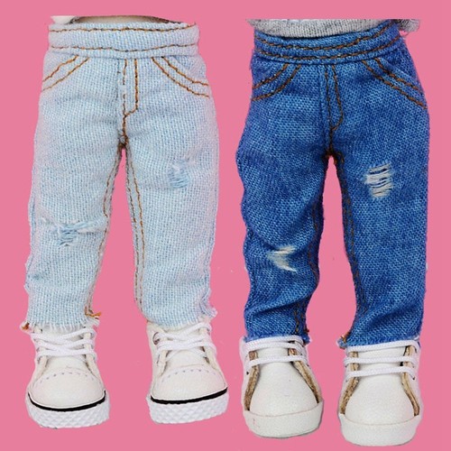 VETEMENTS Bambole 1 12 12~16 cm moda pantaloni strappati cappotto jeans cool giacche bambola jeans