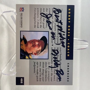 Coach Bobby Ross San Diego Chargers Autographed Card - Picture 1 of 2