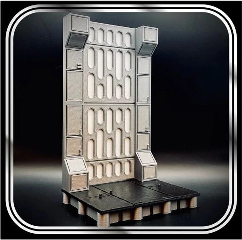 Star Wars inspired wall and diorama figure stand for 6" line (Light Wall) Cover
