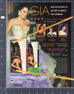 GIA - Original 1998 Trade AD / ADVERT _ Angelina Jolie _ Faye Dunaway _ Carangi - Picture 1 of 1