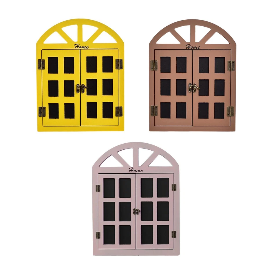 Window View Chalkboard, Message Board Rustic Hanging Wooden Fake Window Ornament - Image 1 of 1