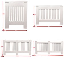Chelsea Radiator Covers Modern White Cabinet Slatted Grill Wood Furniture New