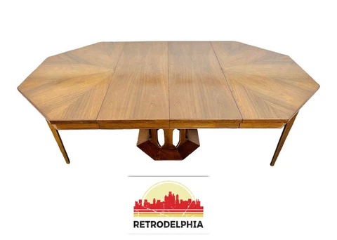 Mid-Century Modern Harvey Probber Style Walnut Dining Table Cover