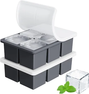 Large Ice Cube Tray for Whiskey: FDDBI Big Square Ice Cube Maker for Cocktail - - Picture 1 of 12