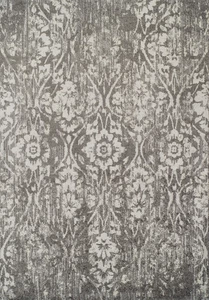 8x10 Dalyn Gray Rings Petals Vines Curves Floral Area Rug GA3 - Aprx 8' 2" x 10' - Picture 1 of 2