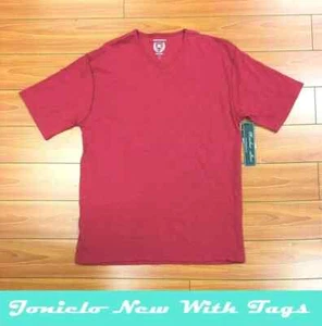 Herren Shirt 100% Baumwolle von Knockout V-Ausschnitt 104 Cranberry - Bild 1 von 5