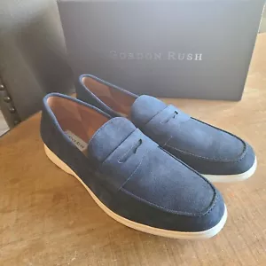 Gordon Rush blau marineblau Wildleder Penny Loafer Größe 13 NEU 201412 PARKSIDE - Bild 1 von 6