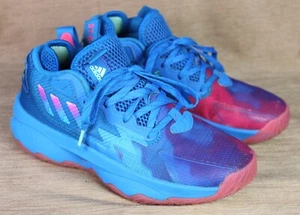 Adidas Dame 8 Shoes Boys’s Sz.5 Basketball Blue Lillard Battle of the Bubble - Picture 1 of 7
