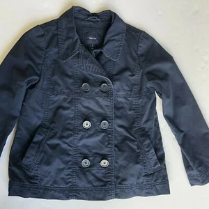 The Gap 100 % Baumwolle marineblau Knopf Peacoat Jacke Kinder Größe 8 Medium klassisch - Bild 1 von 7