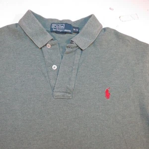 CAMISA DE PUNTO POLO RALPH LAUREN Para Hombre M Verde con Pony Rojo - Imagen 1 de 2
