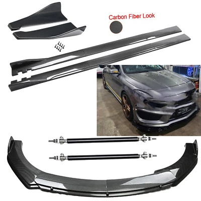 Carbon Fiber For Mercedes-Benz CL Front Bumper Lip Rear Splitter Spoiler Bod Kit Foto 1 de 4