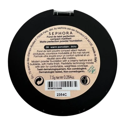 Sephora Matte Perfection Powder Foundation ~ 06 Warm Porcelain ~ NEW SEALED - Image 1 of 4