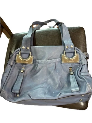 Bolso Hobo B Makowsky Azul Cuero Genuino Cartera/Cartera de Hombro Foto 1 de 4