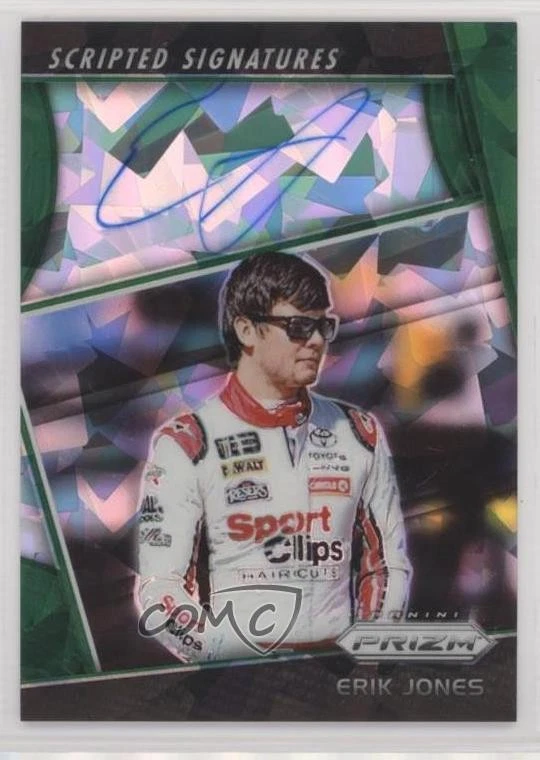 2018 Panini Prizm Scripted Signatures Green Prizm 22/25 Erik Jones #SS-EJ Auto - Image 1 of 3