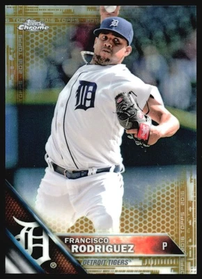 2016 Topps Chrome Update FRANCISCO RODRIGUEZ GOLD Refractor /50 #HMT45 - Image 1 of 2