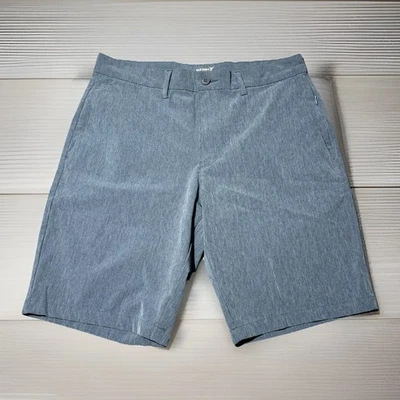 Old Navy Active Go-Dry men's shorts 30 heather blue zipper pockets Hybrid - Image 1 of 4