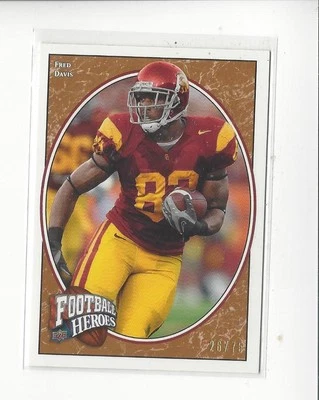 2008 Upper Deck Heroes Bronze #145 Fred Davis Rookie USC Redskins /75  - Image 1 of 2