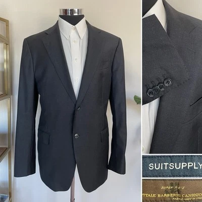 Blazer Chaqueta Abrigo Deportivo de Lana Vitale Gris Dos Botones Suitsupply Para Hombres Talla 42L Foto 1 de 4