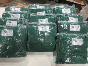 Lot of 13 Matte Hunter Green 6'6"-6'8" Adult Graduation Cap and Gown Ensembles - Picture 1 of 2