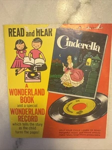 Wonderland Cinderella Childrens Book With Record Vintage 1974 - Picture 1 of 8