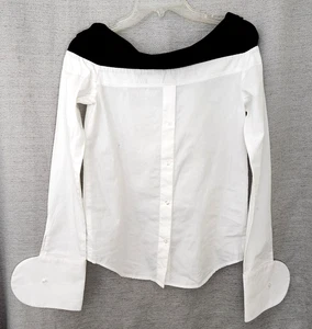 Jacquemus Le Nez Rouge Bluse Schulterfrei Button-Down Langarm Gr. 34 EU/US 2 - Bild 1 von 18