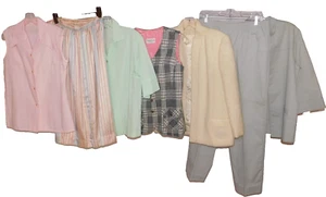 LOTE De Colección Mujeres Blusa Falda Traje Conjunto Pastel Primavera Verde Rosa Gris Años 70 Ropa de Trabajo - Imagen 1 de 12