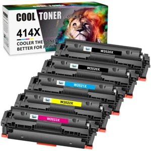 Toner for HP 414A 414X W2020A Laserjet Pro M454dw MFP M479fdn M479dw No/Chip LOT - Picture 1 of 13
