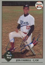 1991 Front Row JON FARRELL Signed Card autograph PIRATES METS