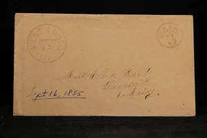 Maine: West Lubec ca.1855 Stampless Cover, Black CDS & Circled PAID 3, DPO - Bild 1 von 2