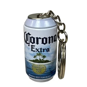 CORONA EXTRA Keyring Key Chain Mini Beer Can BEACH IN A CAN Charm 1.5” Tall NEW - Picture 1 of 8
