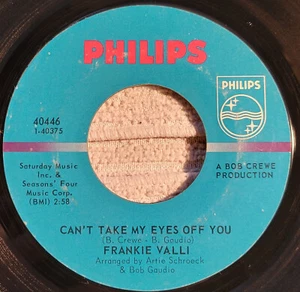Frankie Valli"Can't Take My Eyes Off Of You/The Trouble With Me" weak VG - Picture 1 of 3
