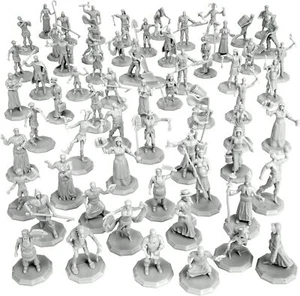Monster Townsfolk Mini Fantasy Figures Set- 1" 64 NPC Miniatures-Great Gift Idea - Picture 1 of 4