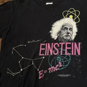 Camiseta Einstein 1987 vintage grande puntada única negra - Imagen 1 de 9