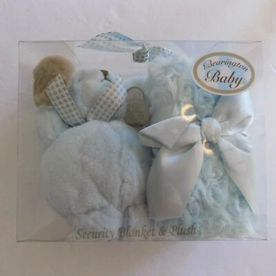 Bearington Bebé Azul Cachorro Perro Peluche Stout Sprouts Manta de Seguridad Lovey REGALO Foto 1 de 4
