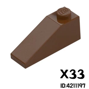 LEGO X33 TEJA LADRILLO 1X3 PENDIENTE MARRÓN ROJIZO 4211197 4286 - Imagen 1 de 1