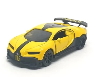 Majorette Bugatti Chiron Pur Sport - gelb/schwarz gestreift 1:65 (3") kein Paket - Bild 1 von 6
