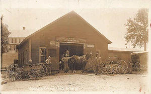 West Springfield MA Martineau Blacksmith Shoeing & Jobbing RPPC - Picture 1 of 2